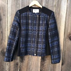 Stitch Fix Alice Blue Karra Tweed Zip Moto Jacket